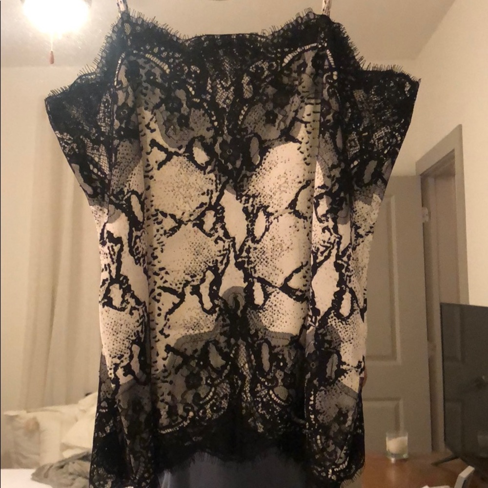 Snake Print Lace Tank